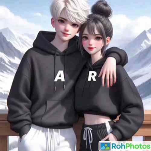 couple dp cartoon matching 6
